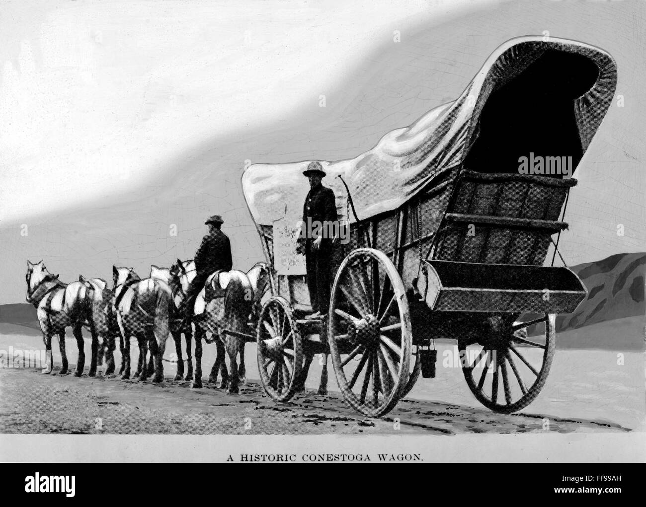 CONESTOGA WAGON. /nA historic conestoga wagon. Photograph, c1900 Stock