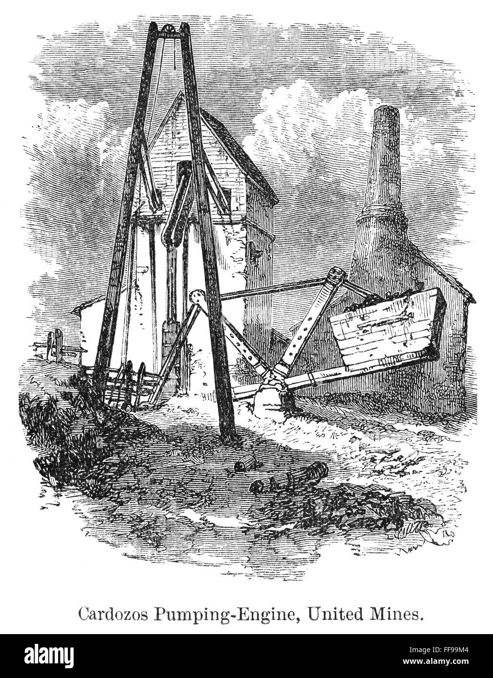 ENGLAND: COAL MINING. /nAn early 18th century steam-powered pumping