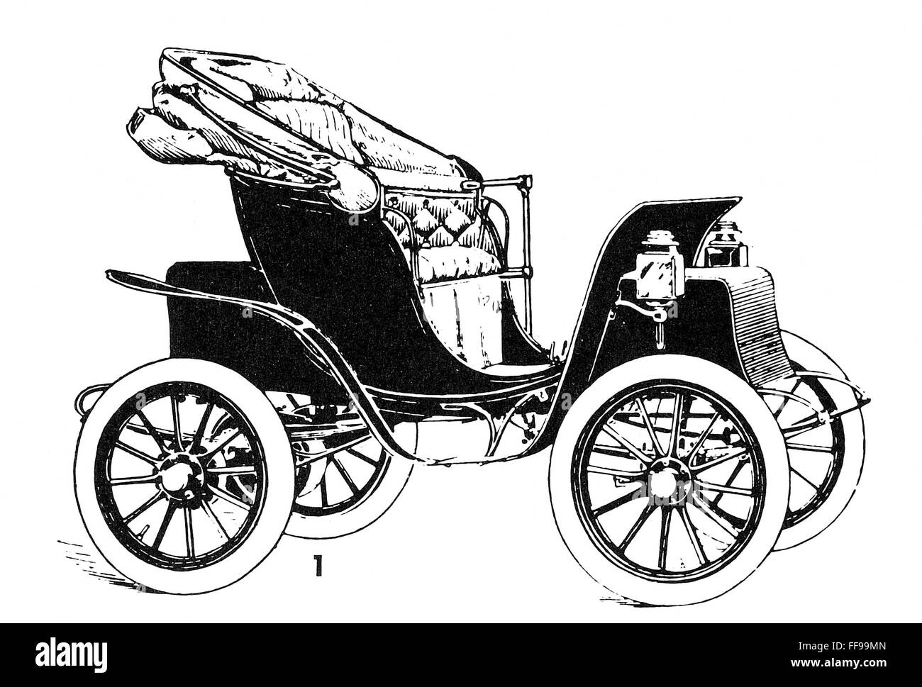 AUTOMOBILE, 1907. /nPope-Waverly automobile, 1907. Stock Photo