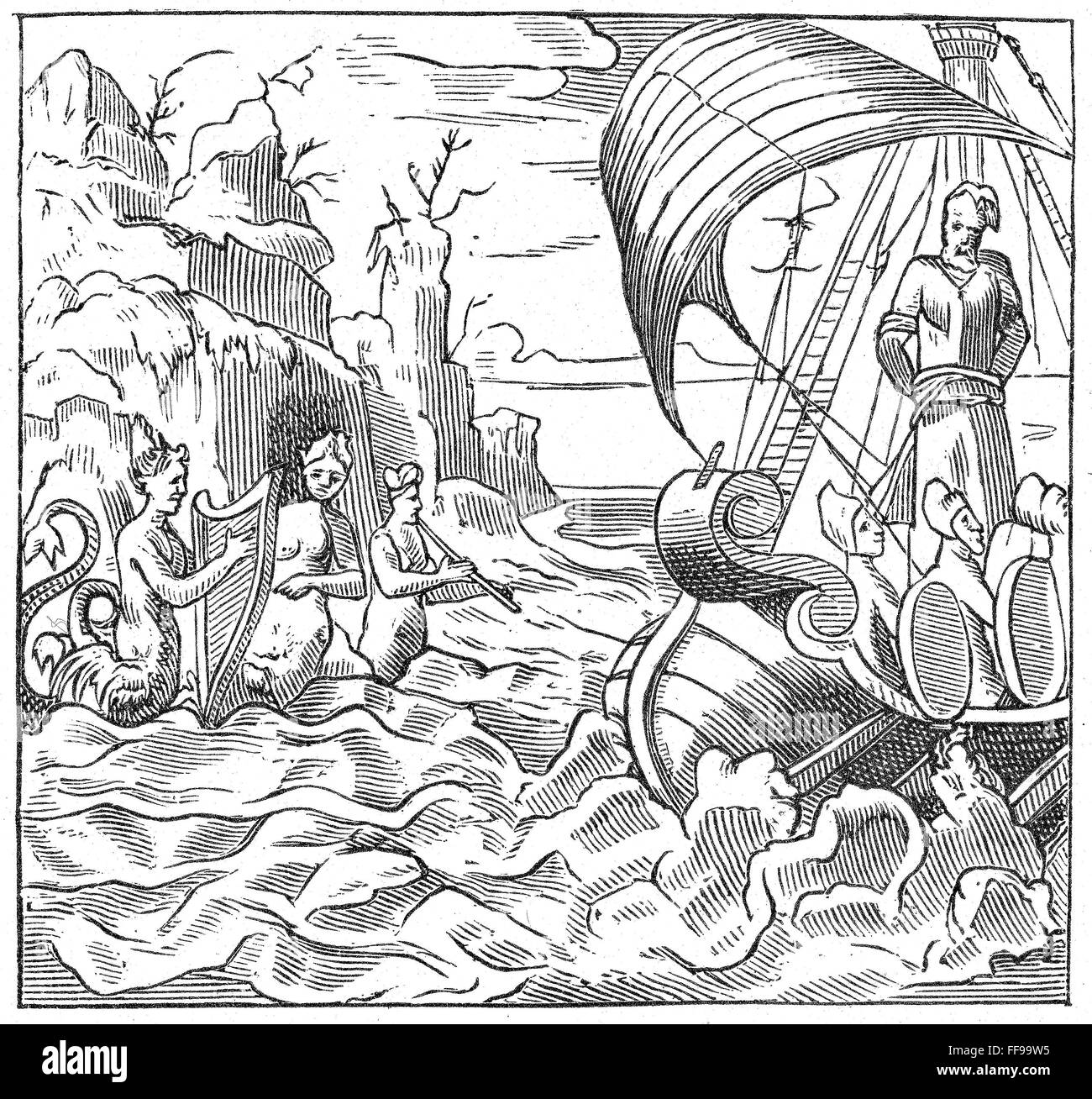 Одиссея Гомера иллюстрации сирены