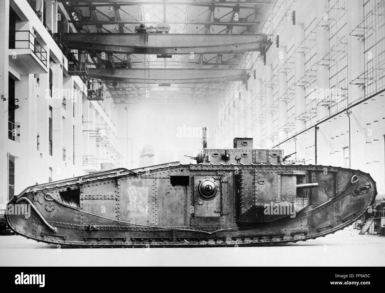 WORLD WAR I: BRITISH TANK. /nA British Mark VIII tank. Photograph, 20th ...