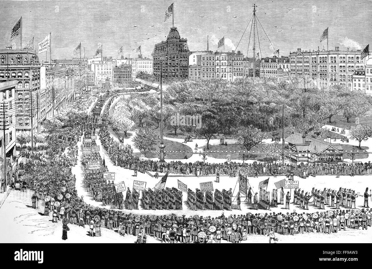 LABOR DAY PARADE, 1882. /nThe first Labor Day Parade, held in Union
