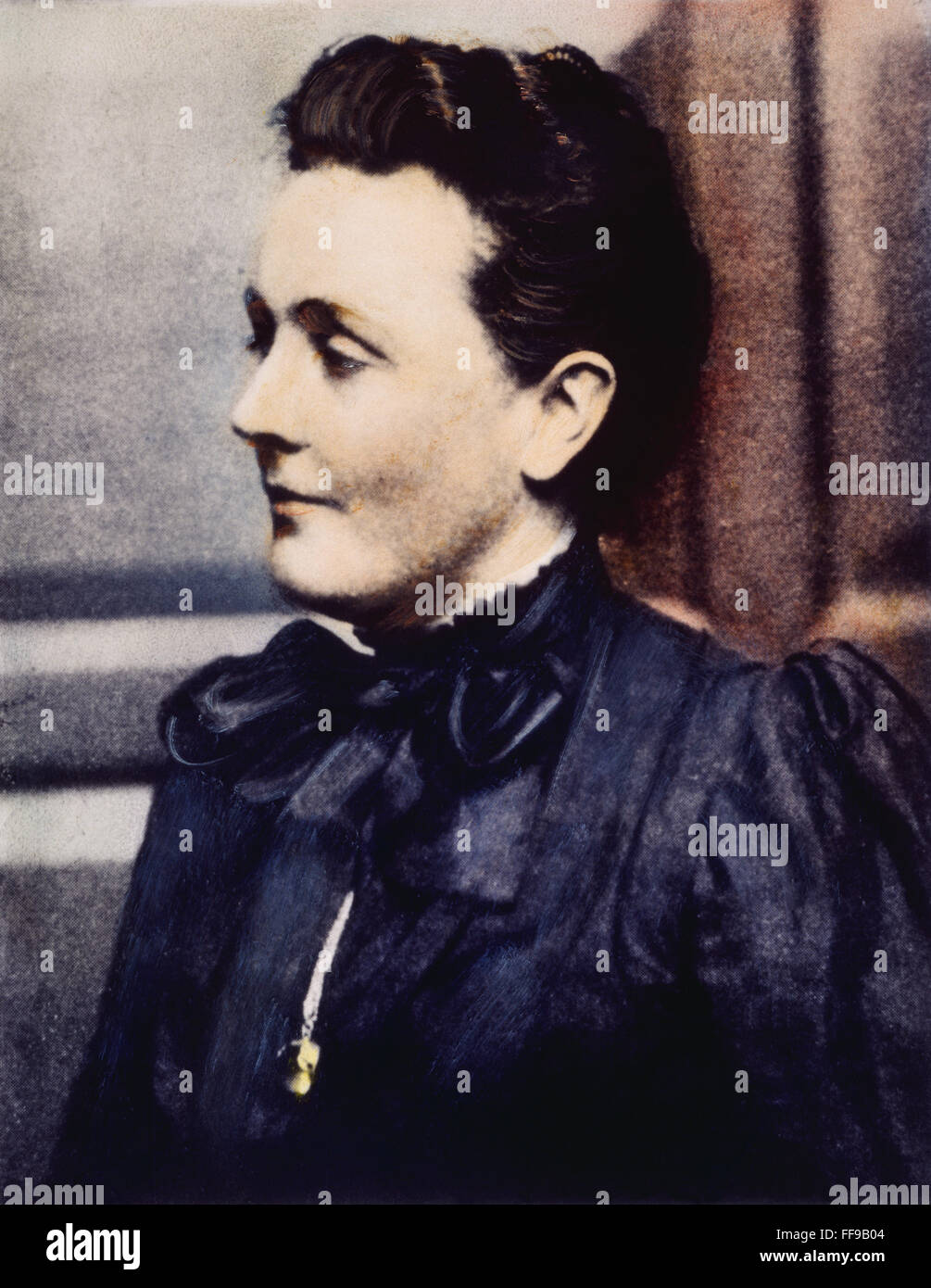 SARAH O JEWETT (1849 1909) /nAmerican writer Oil over a photograph SARAH O JEWETT (1849 1909) /nAmerican writer Oil over a photograph