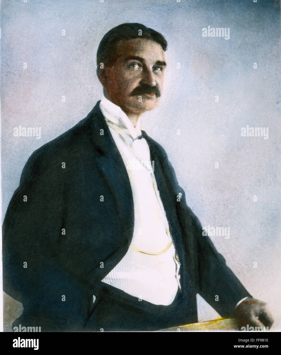 LYMAN FRANK BAUM /n(1856-1919). American writer: oil over a photograph. Stock Photo