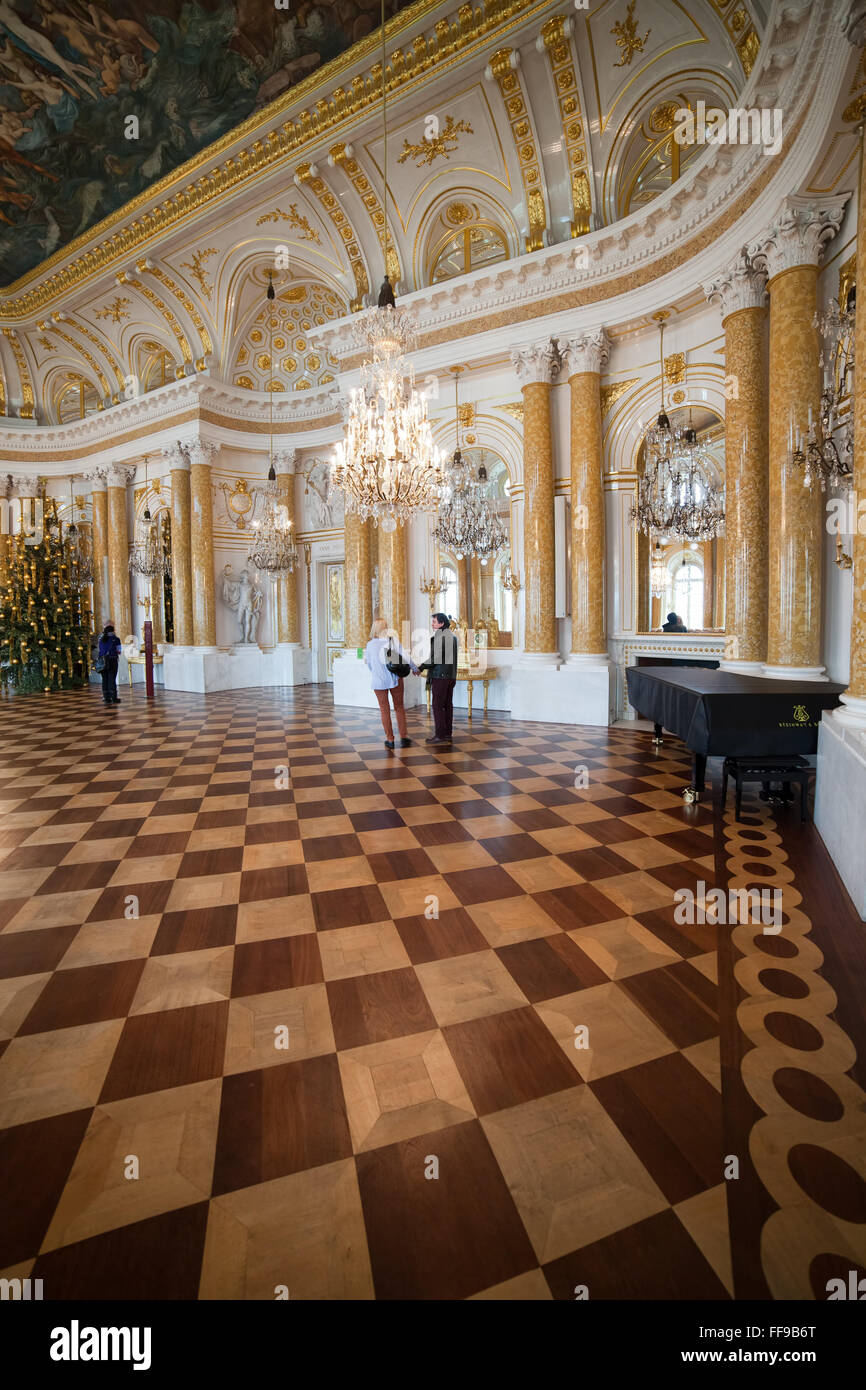 Poland, city of Warsaw, Royal Castle interior, The Great Assembly Hall (ballroom) Stock Photo