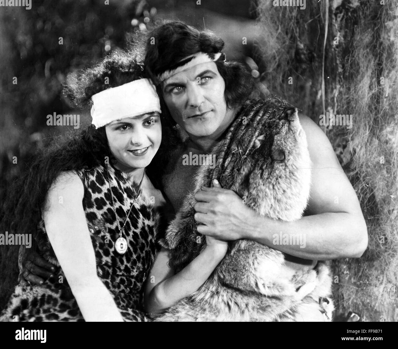 TARZAN, 1918. /nElmo K. Lincoln and Enid Markey as Tarzan and Jane in