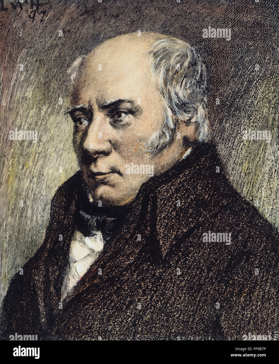 WILLIAM SMITH (1769-1839). /nEnglish geologist: wood engraving, English, 19th century. Stock Photo