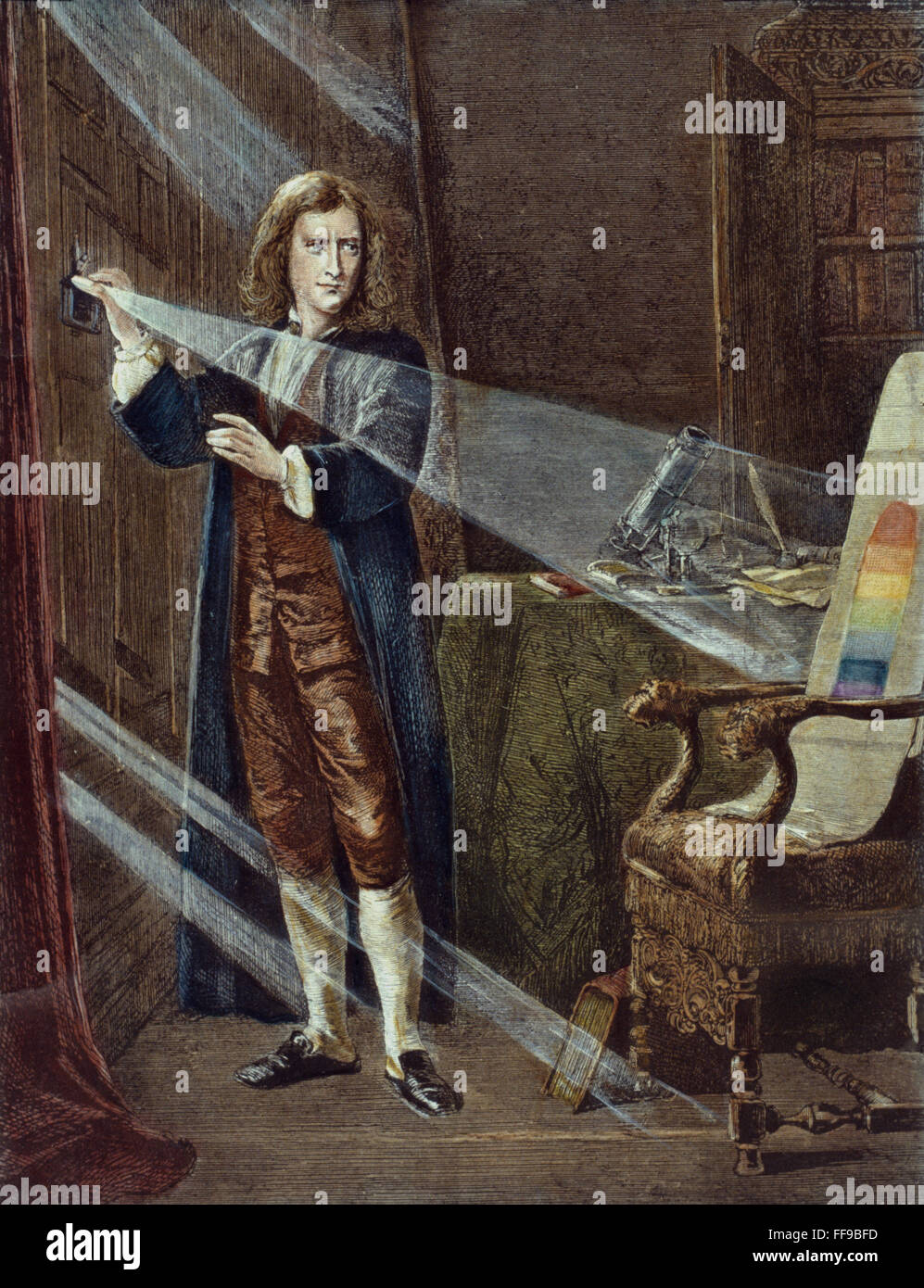 Isaac newton 1642 1727 english mathematician and physicist engraving