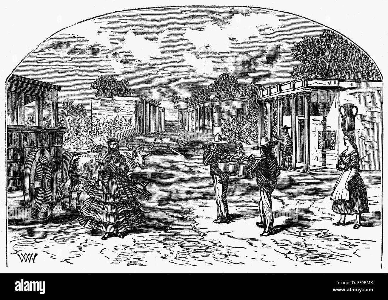 TEXAS EL PASO, 1860s. /nEl Paso, Texas, in the 1860s. Wood engraving