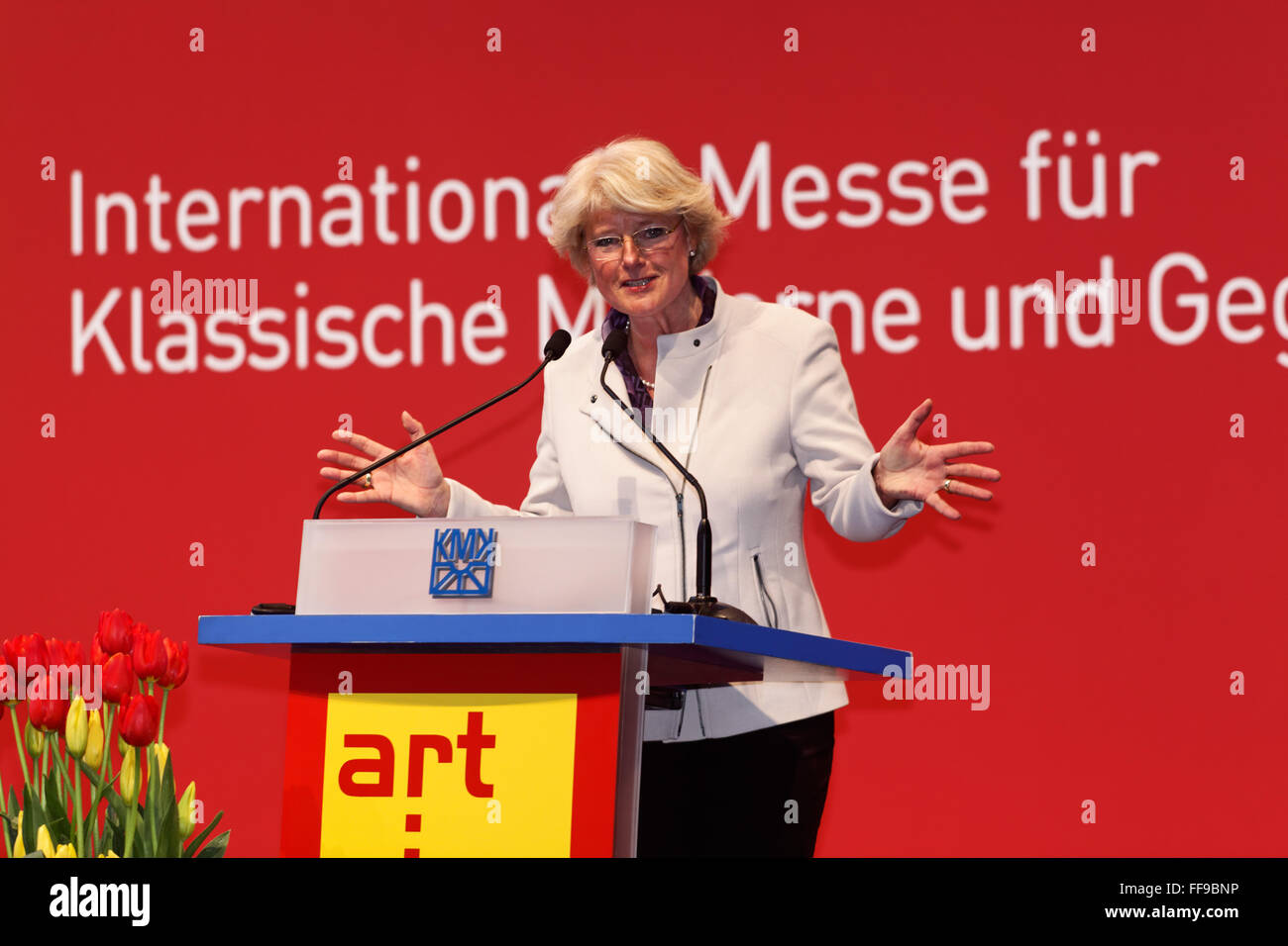 Monika Grütters,  Minister of State for Culture and Media, CDU, art Karlsruhe 2015, Germany Stock Photo