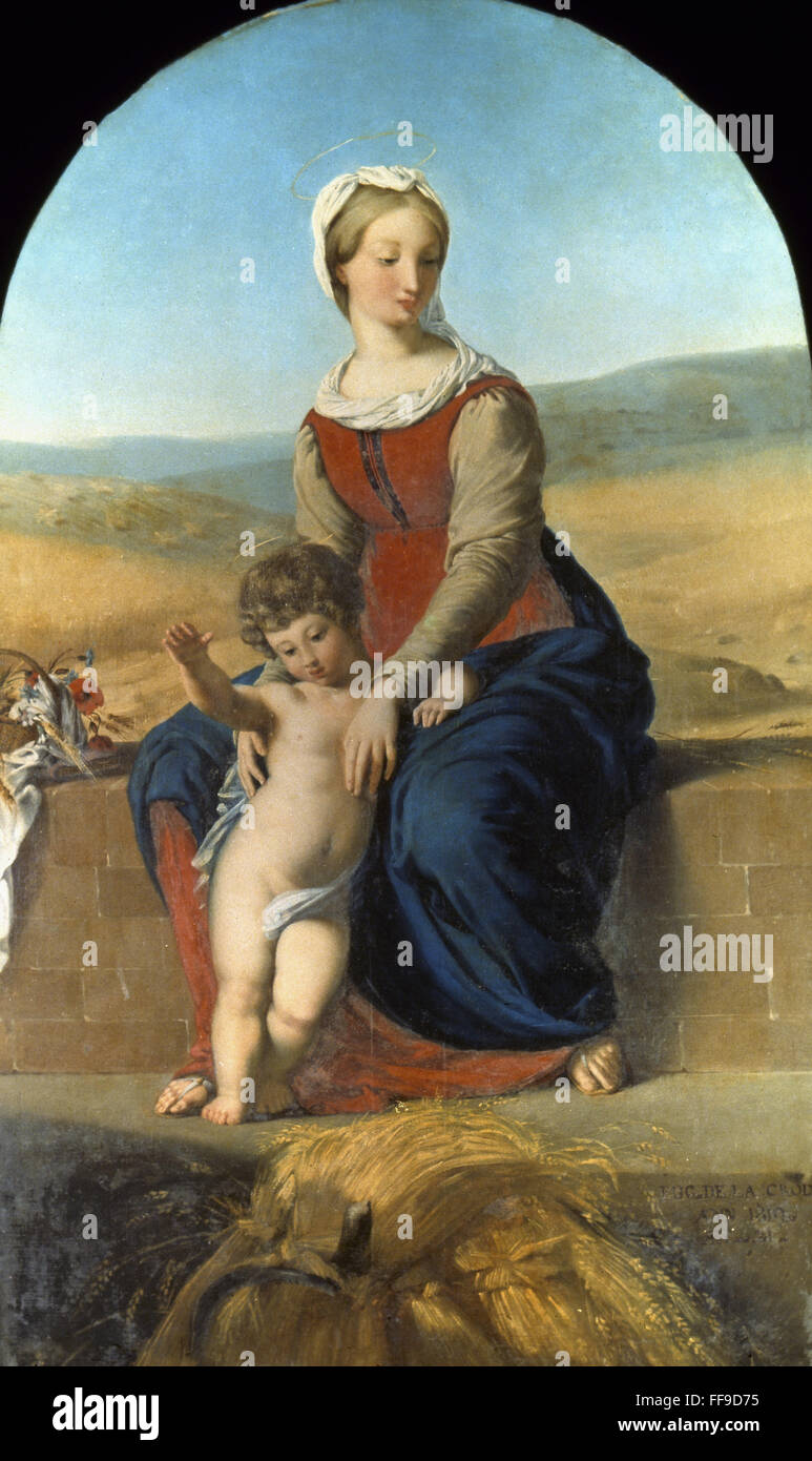 DELACROIX MADONNA. /n'The Virgin of the Harvest.' Oil, 1819, by Eugene