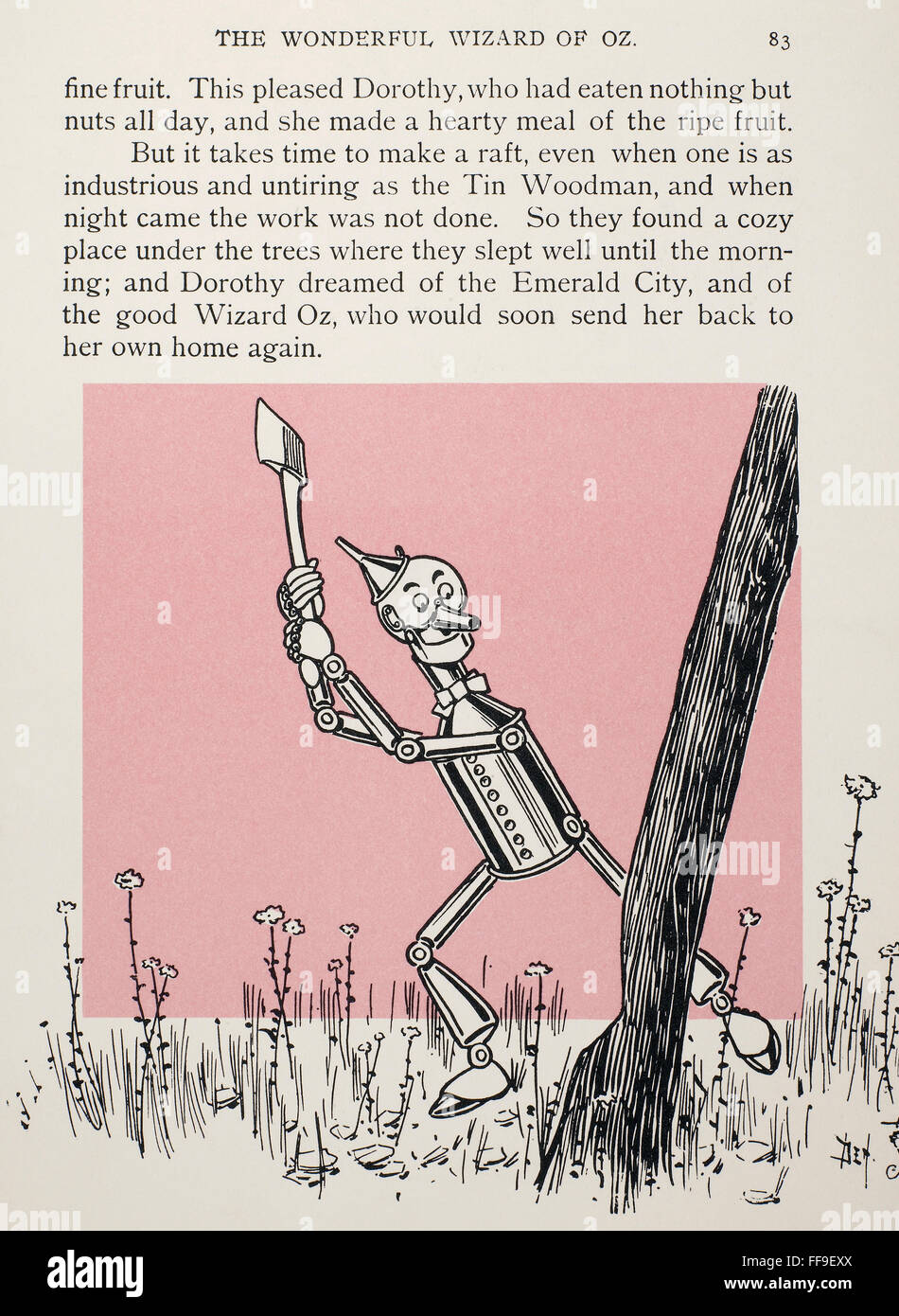 BAUM: THE WIZARD OF OZ. /nDrawing by William Wallace Denslow from the first edition of L. Frank Baum's 'The Wizard of Oz,' 1900. Stock Photo