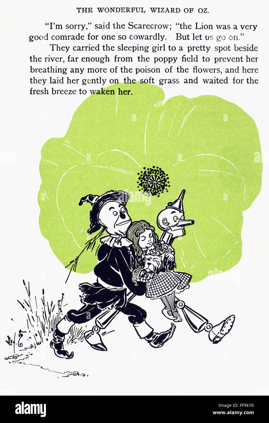 BAUM: THE WIZARD OF OZ. /nDrawing by William Wallace Denslow from the first edition of L. Frank Baum's 'The Wizard of Oz,' 1900. Stock Photo