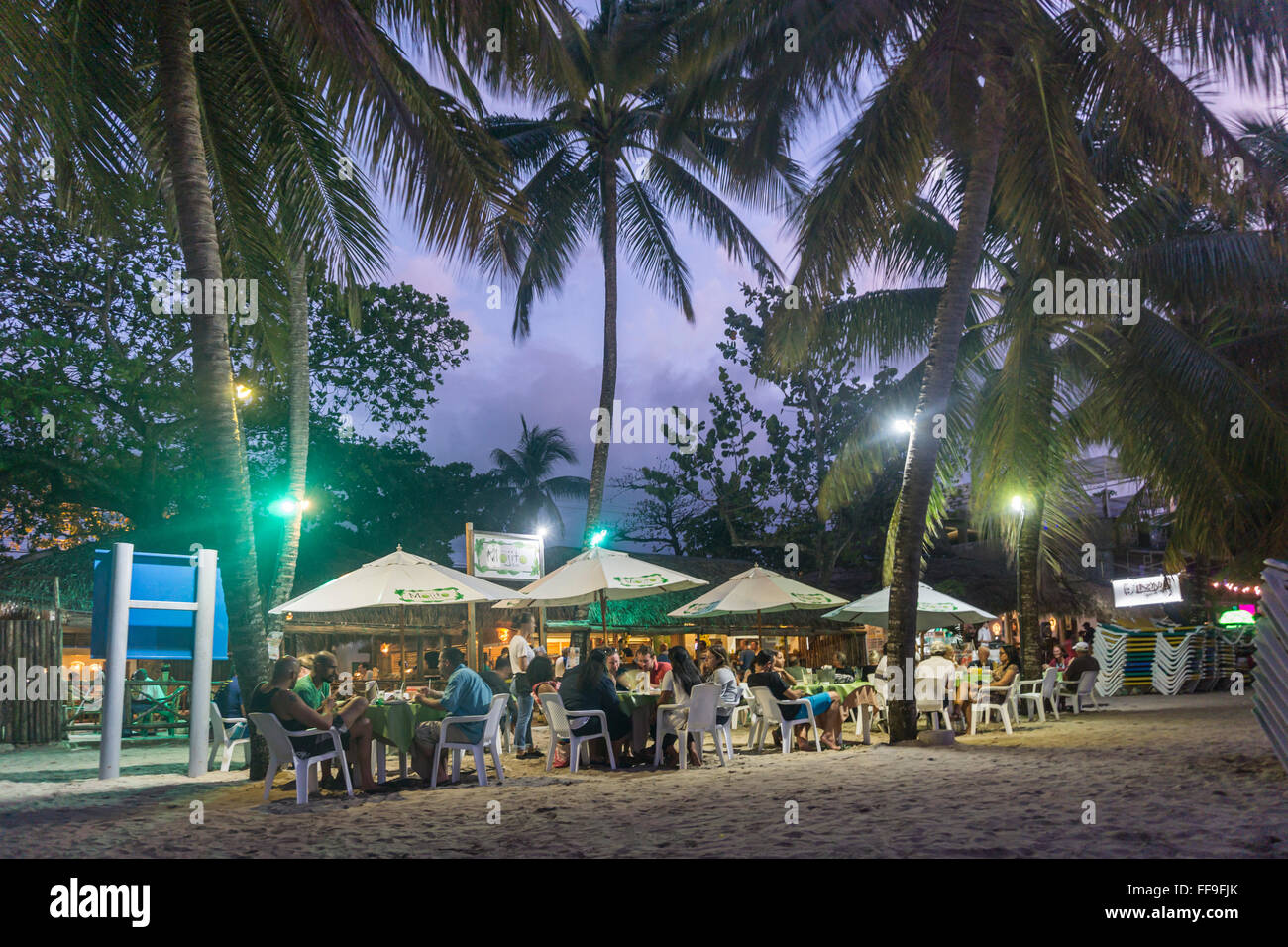 Beach bar, Cabarete , Dominican Republic Stock Photo