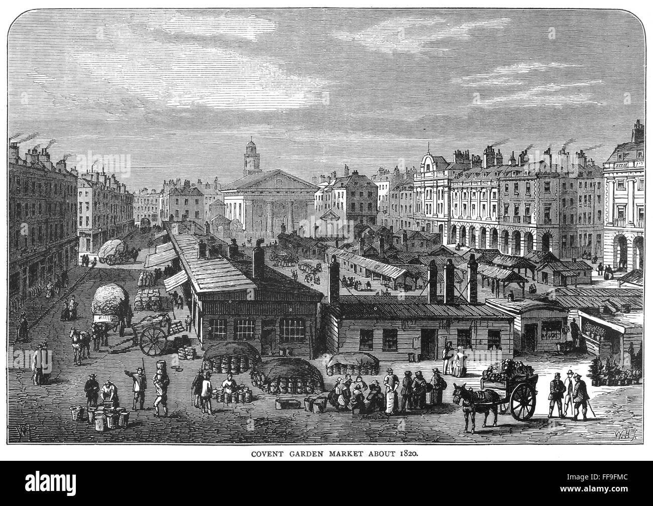 COVENT GARDEN 1820 /nCovent Garden Market London England about