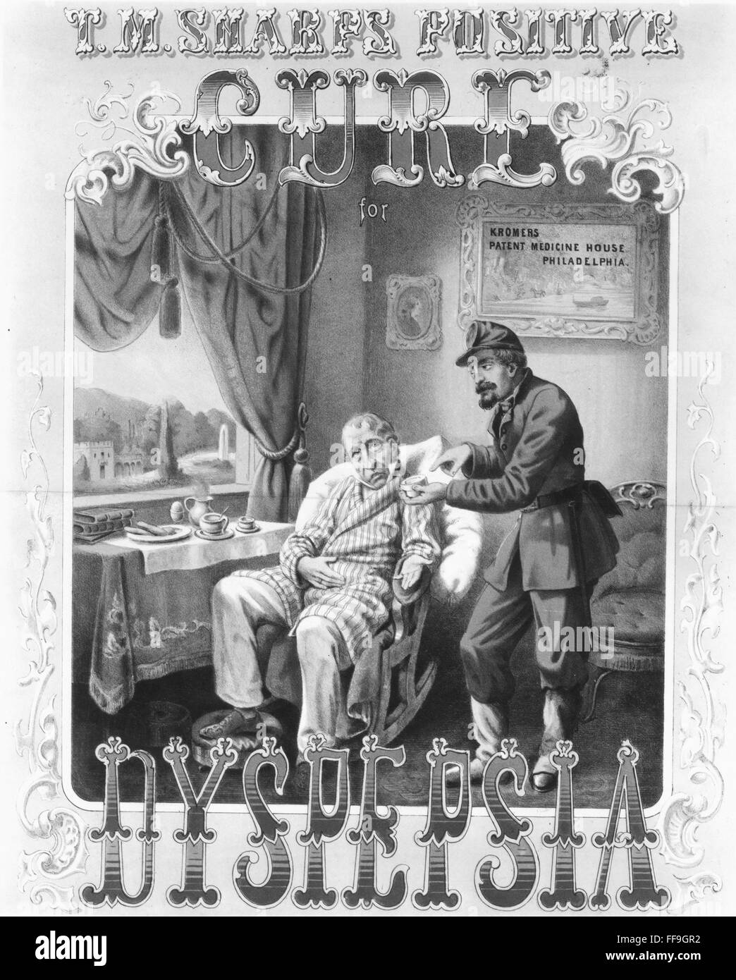 PATENT MEDICINE, 1864. /nLithograph, American, 1864. Stock Photo