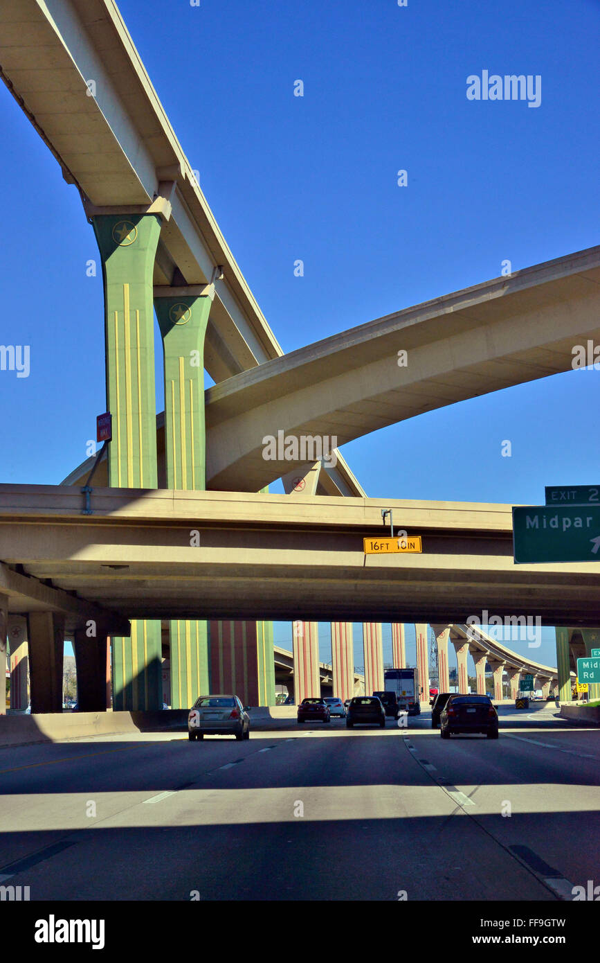 Highway overpass and underpass Stock Photo