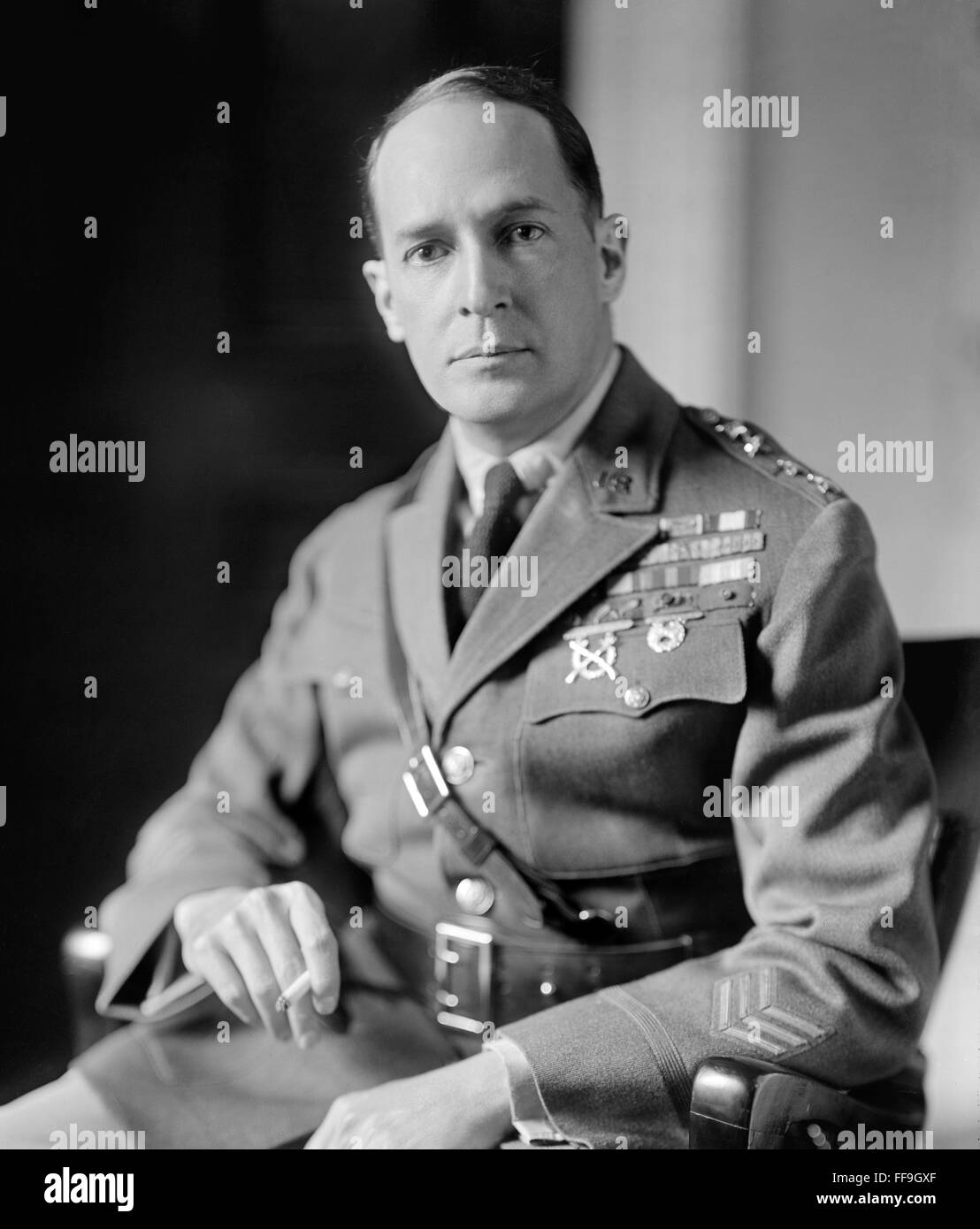 Douglas MacArthur. Portrait of General Douglas Macarthur, American WWII commander. Stock Photo