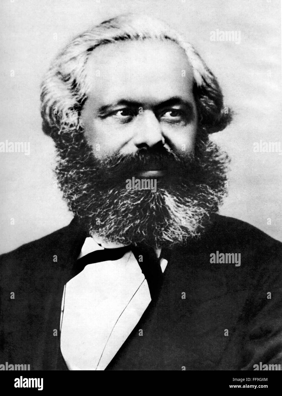 Karl Marx, the German born socialist philosopher, economist and writer. Photo c.1867 Stock Photo