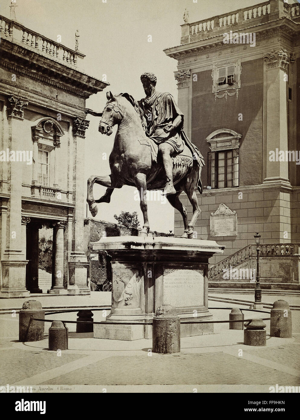 180 Ad Rome MARCUS AURELIUS (121-180). /nRoman emperor, 161-180 AD. Equestrian ...