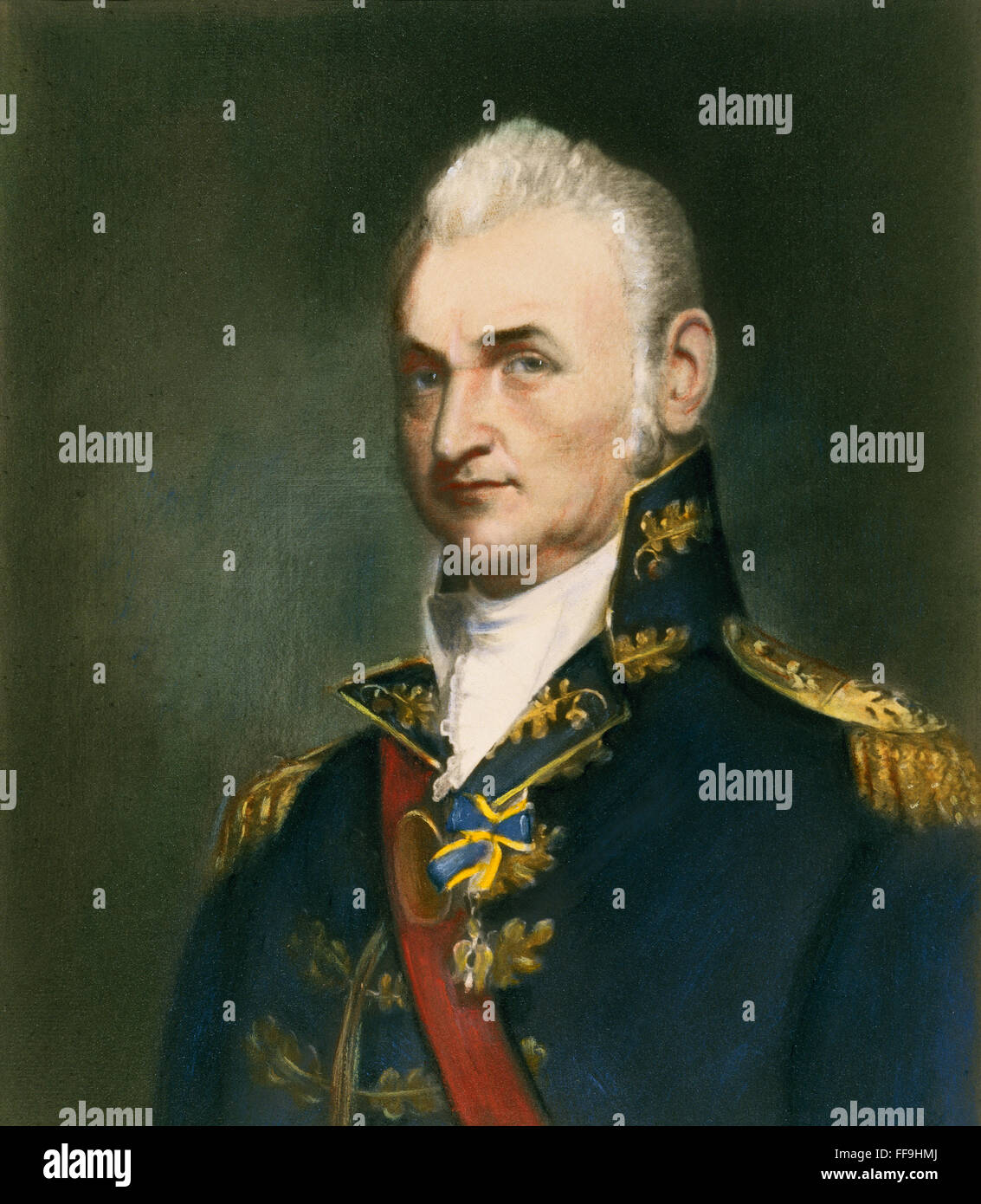 HENRY DEARBORN (1751-1829). /nAmerican army officer and politician. As a major general in the War of 1812. Oil on canvas after Gilbert Stuart. Stock Photo