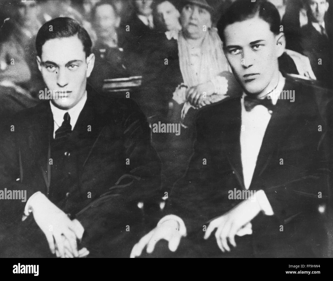 LEOPOLD & LOEB TRIAL, 1927. /nNathan F. Leopold (1906-1971) and Richard ...