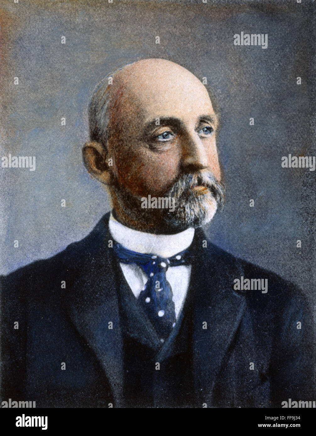 ALFRED THAYER MAHAN /n(1840-1914). American naval officer and historian. Photographed c1897. Stock Photo