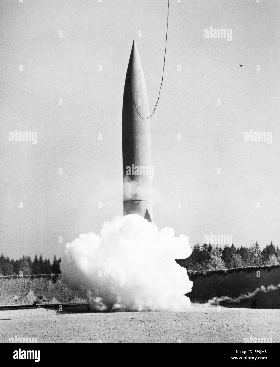 GERMAN V2 ROCKET. /nV2 rocket developed during World War II (replica