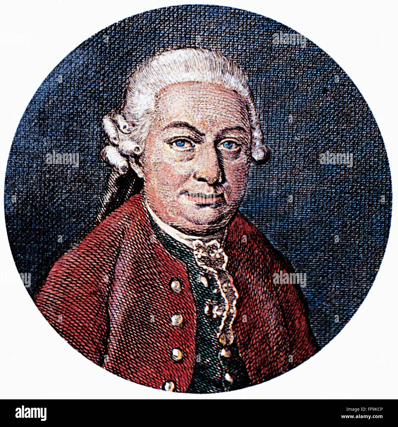 CARL PHILIPP EMANUEL BACH /n(1714-1788). German composer. Steel engraving, 19th century. Stock Photo