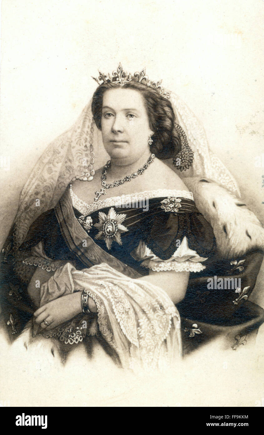 ISABELLA II (1830-1904). /nQueen of Spain, 1833-1868. Stock Photo