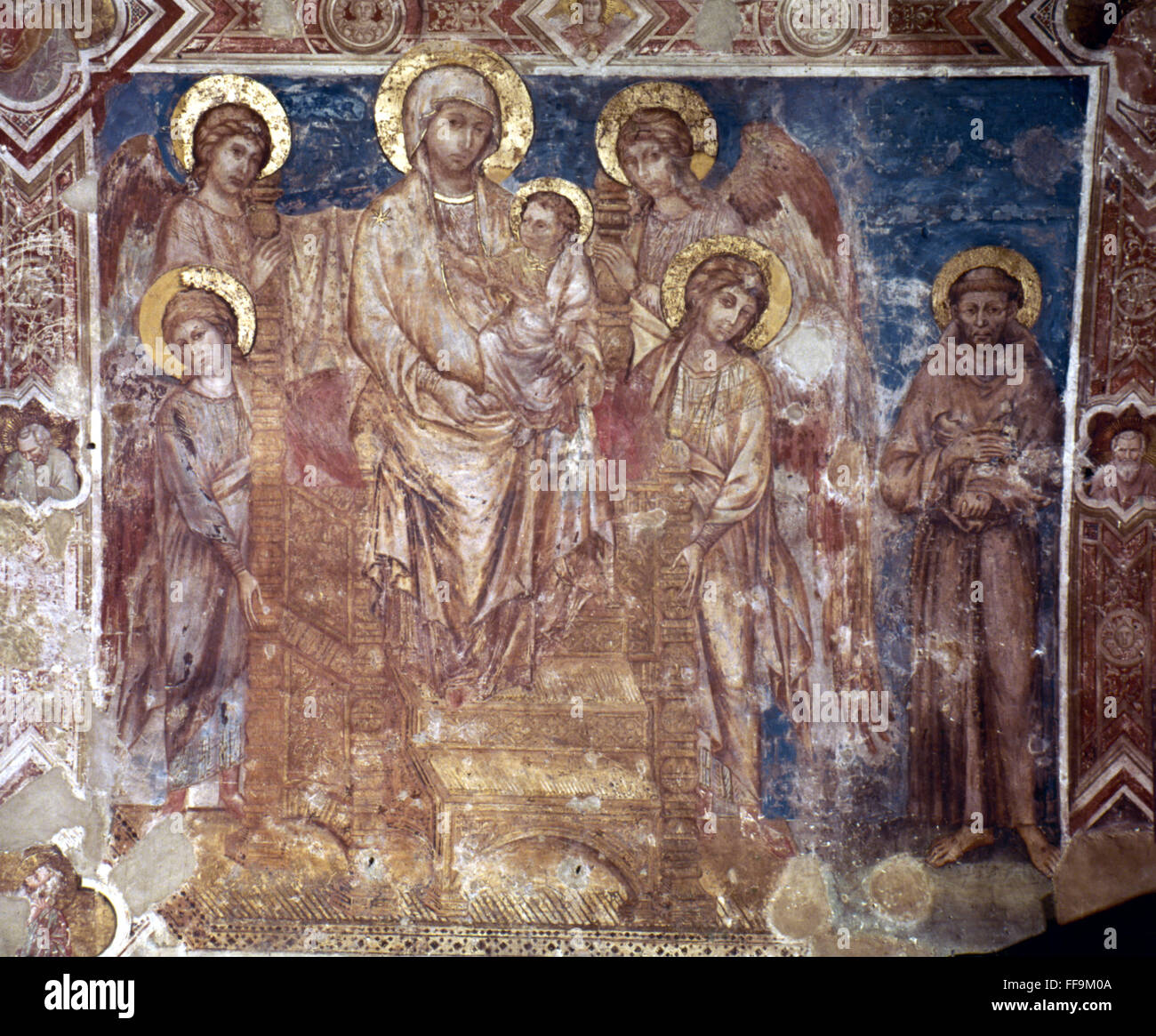 CIMABUE: MADONNA. /n'Madonna Enthroned with the Child, St. Francis and ...