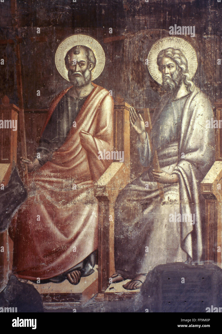 CAVALLINI: LAST JUDGEMENT. Detail of a fresco by Pietro Cavallinin, 13th century. Stock Photo