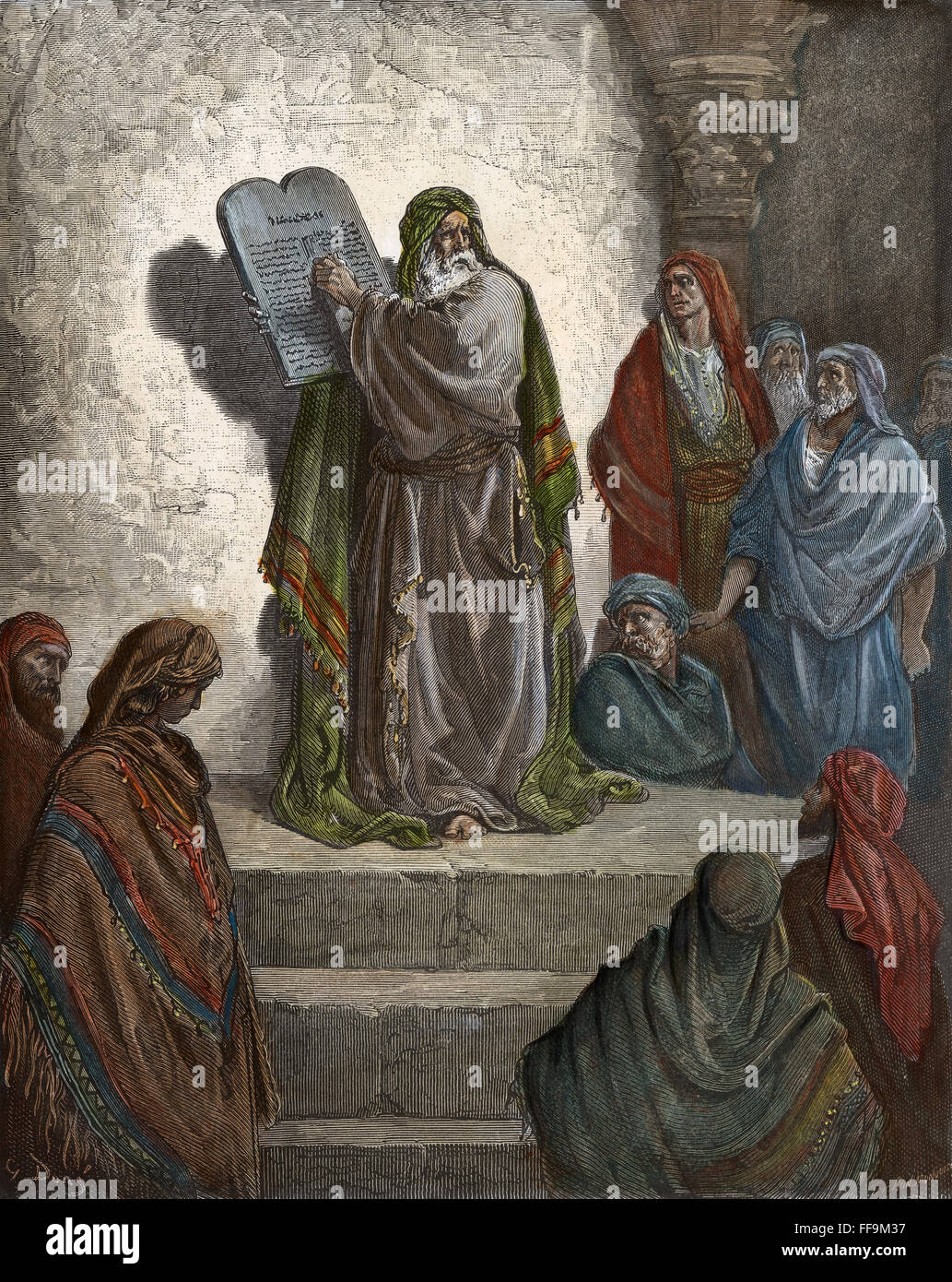 Nehemiah Chapter 8 EZRA. /nEzra reading the law in the hearing of the people (Nehemiah 8: ...