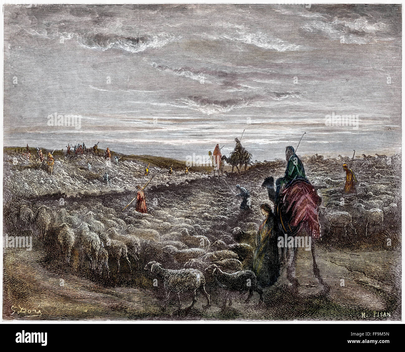 ABRAHAM ENTERING CANAAN. /nAbraham journeying into the Land of Canaan