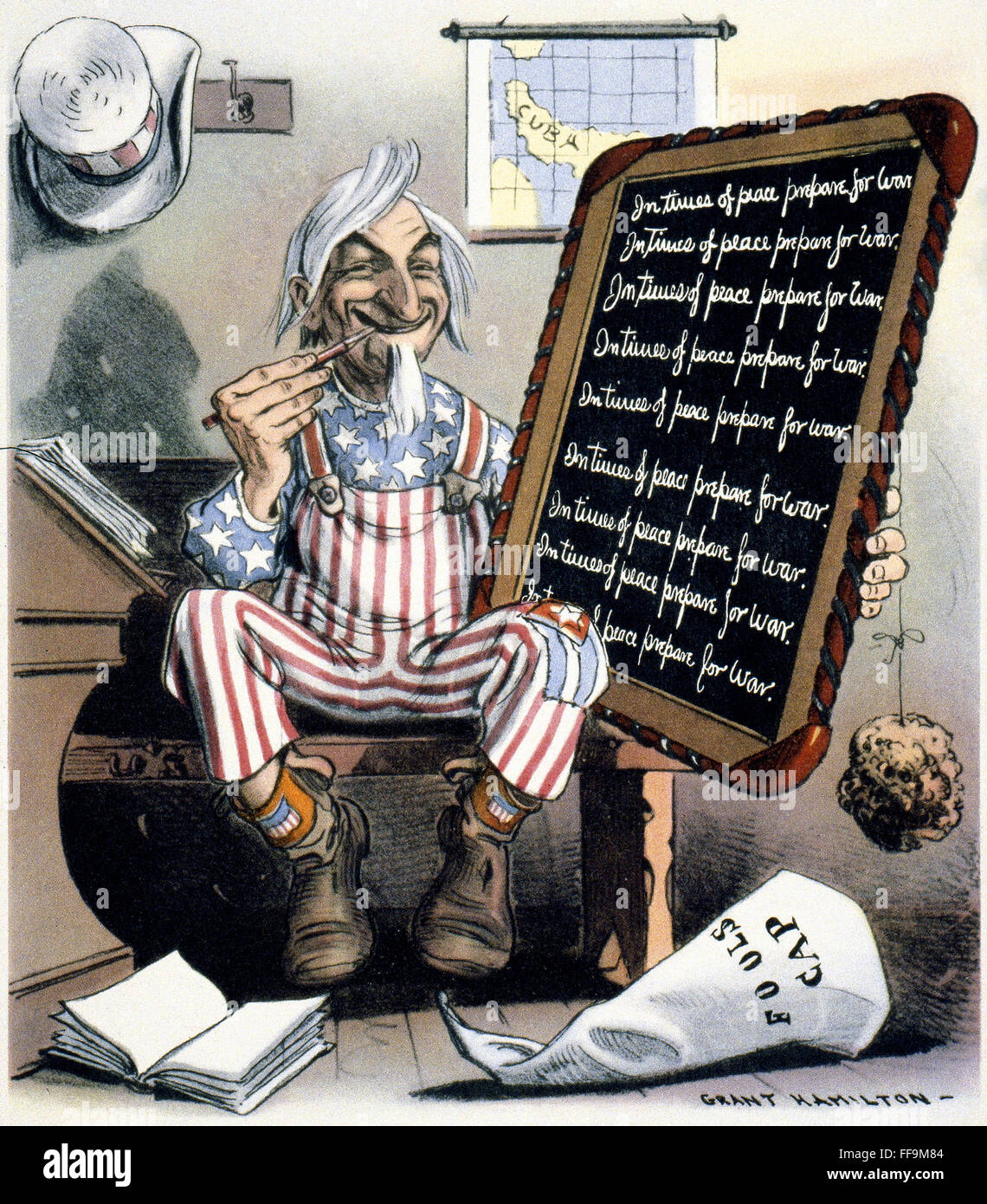 SPANISH-AMERICAN WAR, 1898. /nUncle Sam shows what he has learnt from