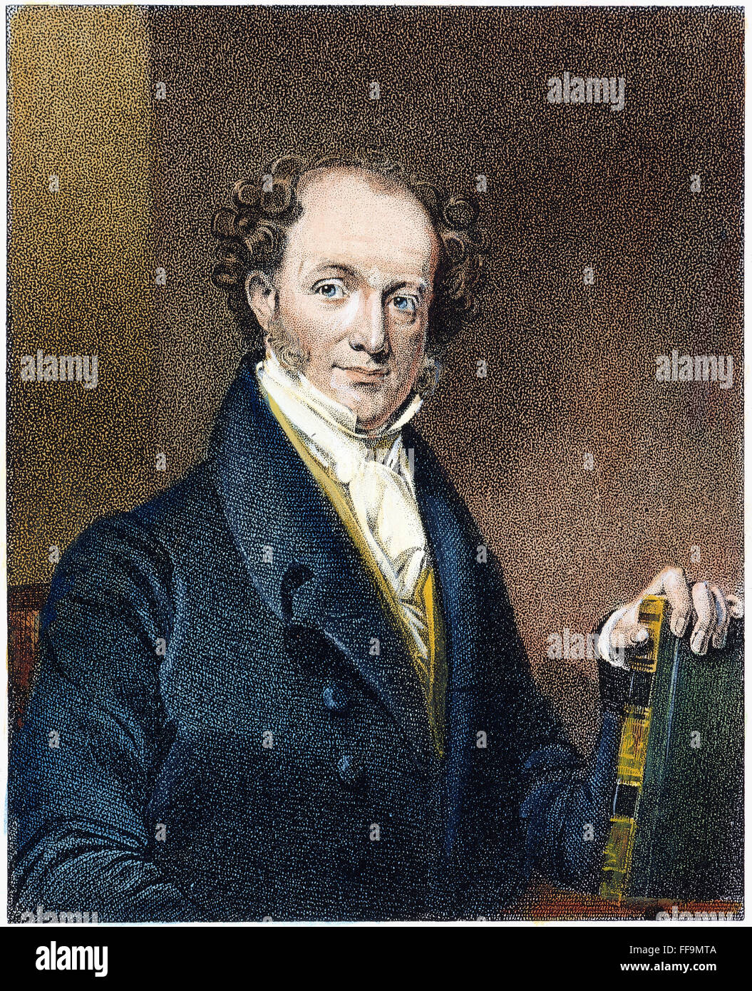 MARTIN VAN BUREN (1782-1862). /n8th President of the United States. Stipple engraving, 1836, after a painting by Henry Inman. Stock Photo