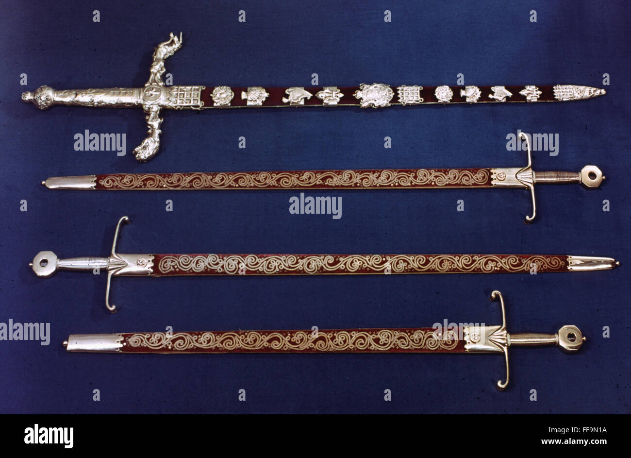 BRITISH CROWN JEWELS nThe Great Sword Of State And The Three Swords 