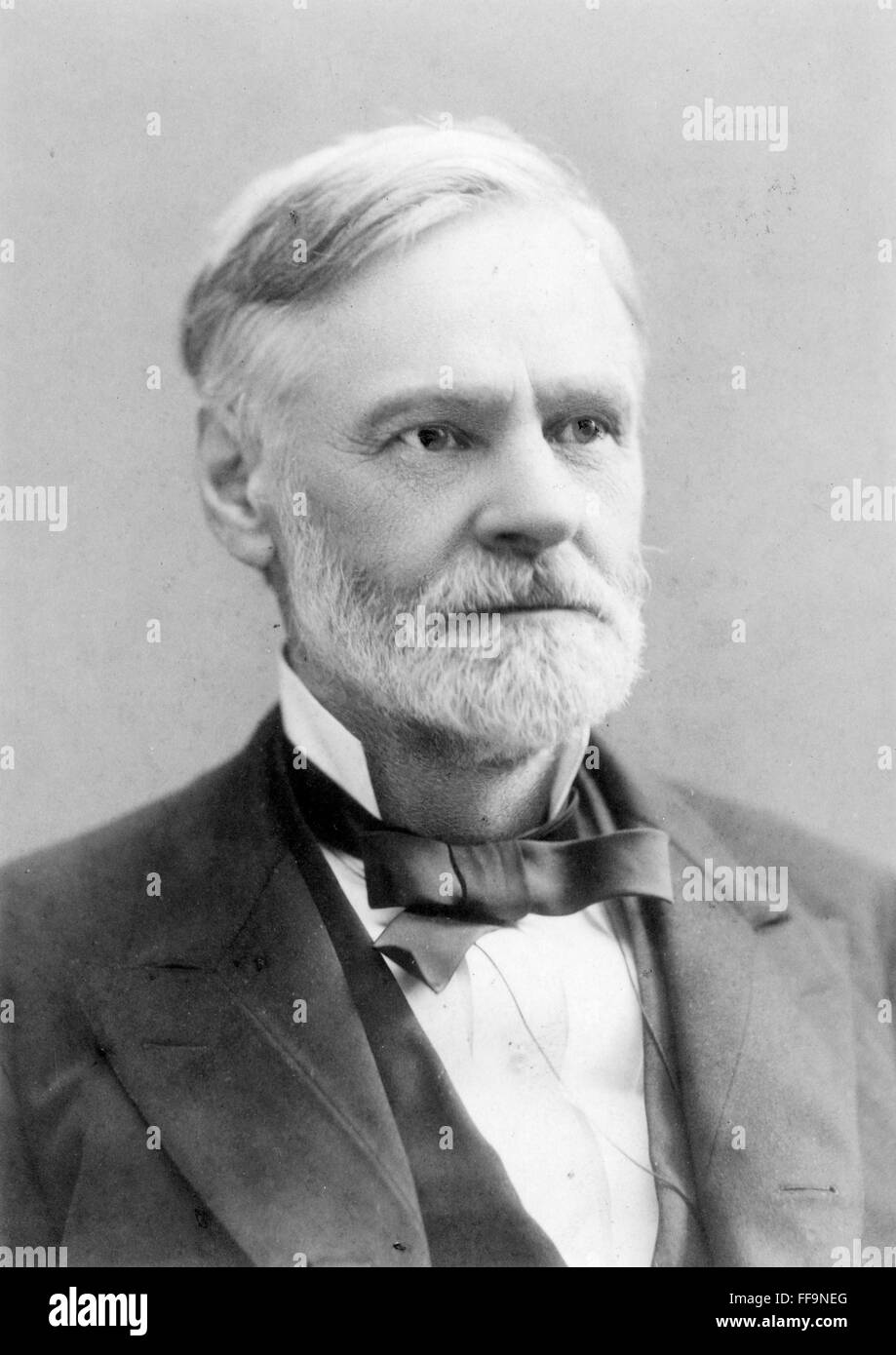 JOHN SHERMAN (1823-1900). /nAmerican statesman; photographed c1890. Stock Photo