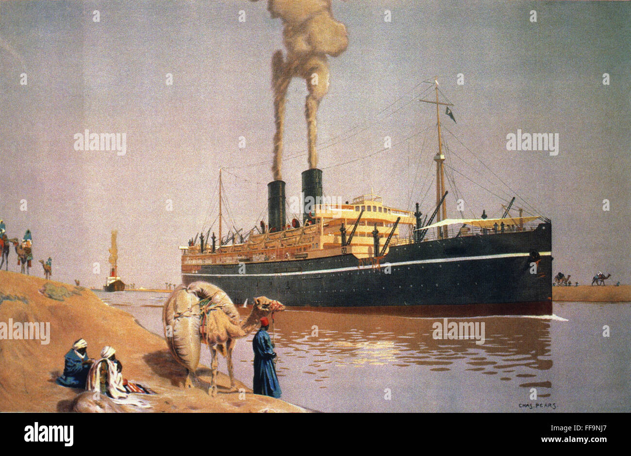 Empire Marketing Board - Suez Canal - Charles Pears - Framed art Print main image 1