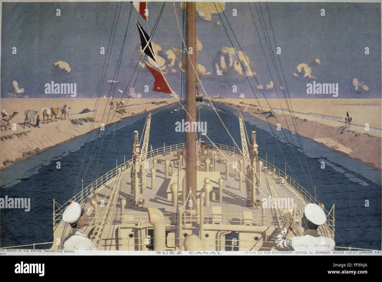 Empire Marketing Board - Suez Canal - Charles Pears - Framed art Print