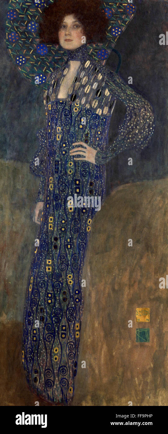 KLIMT: EMILIE FLOGE, 1902. /nPortrait of Emilie Floge. Oil on canvas by  Gustav Klimt, 1902 Stock Photo - Alamy
