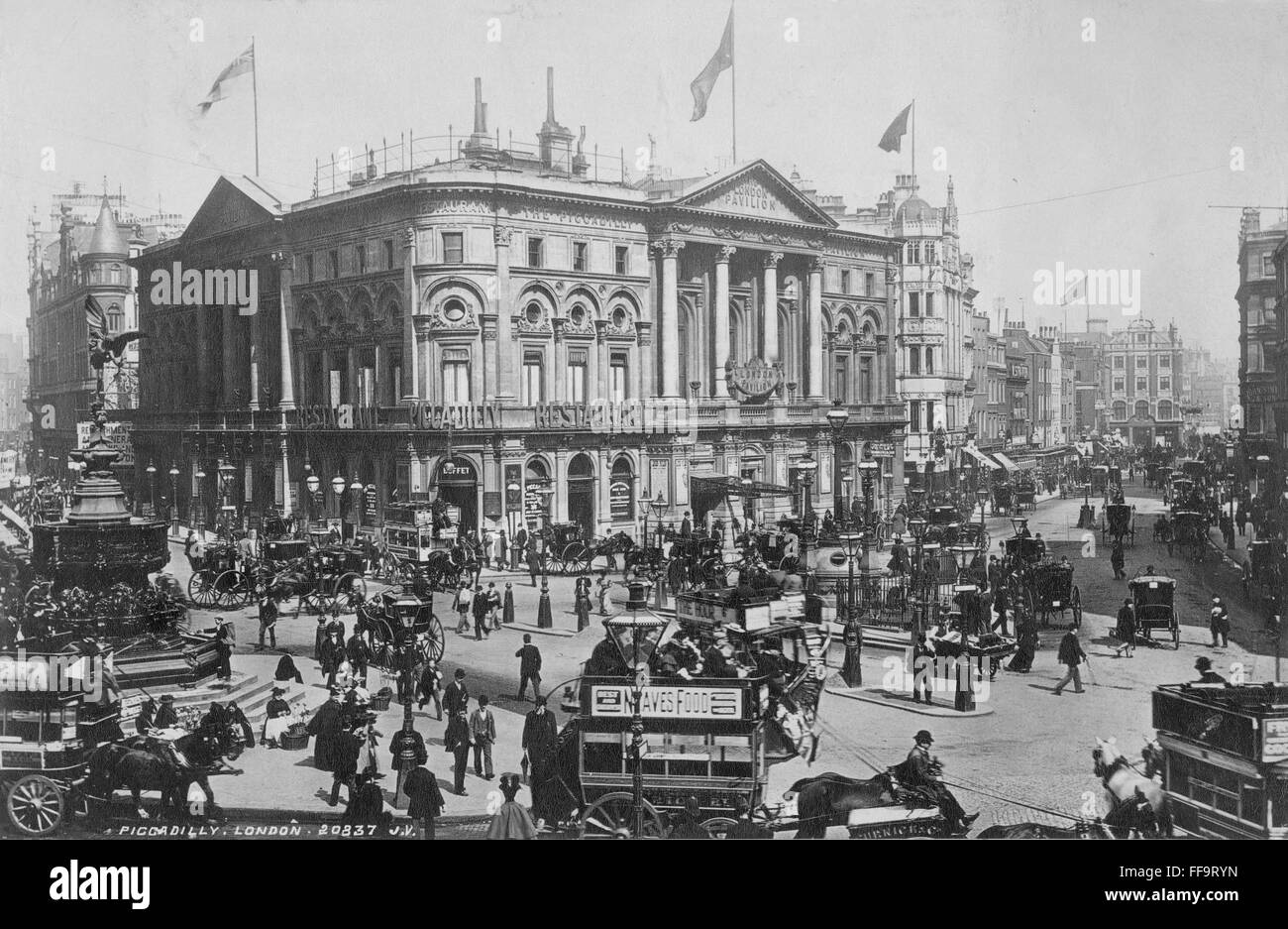 LONDON: PICCADILLY. /nLate 19th century Stock Photo - Alamy