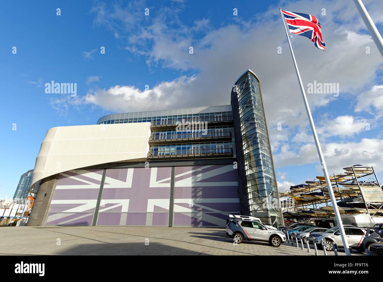 Exterior of the Ben Ainslie racing centre Old Portsmouth UK Stock Photo
