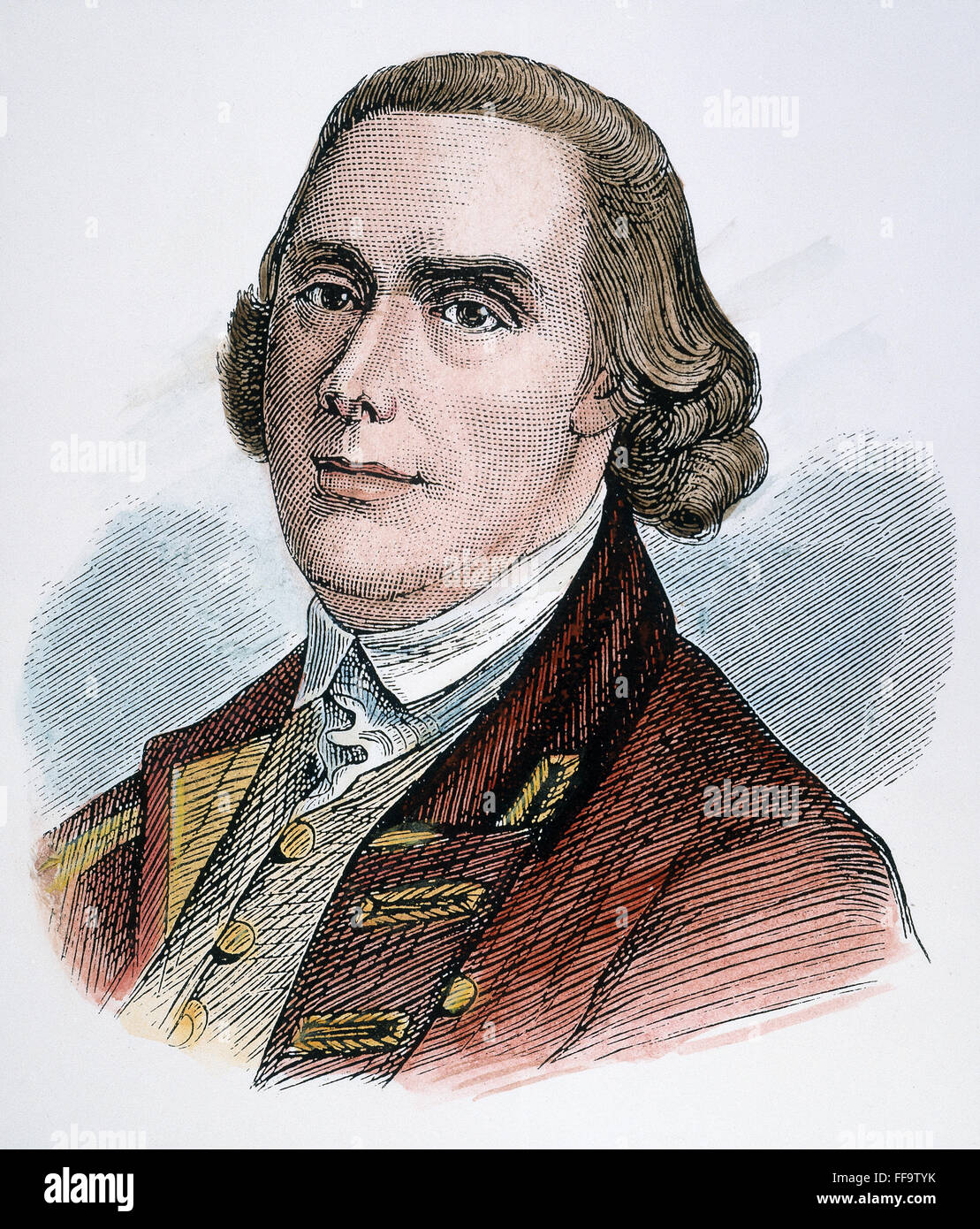 THOMAS GAGE (1721-1787). /nEnglish general and colonial governor. Wood engraving, 19th century. Stock Photo