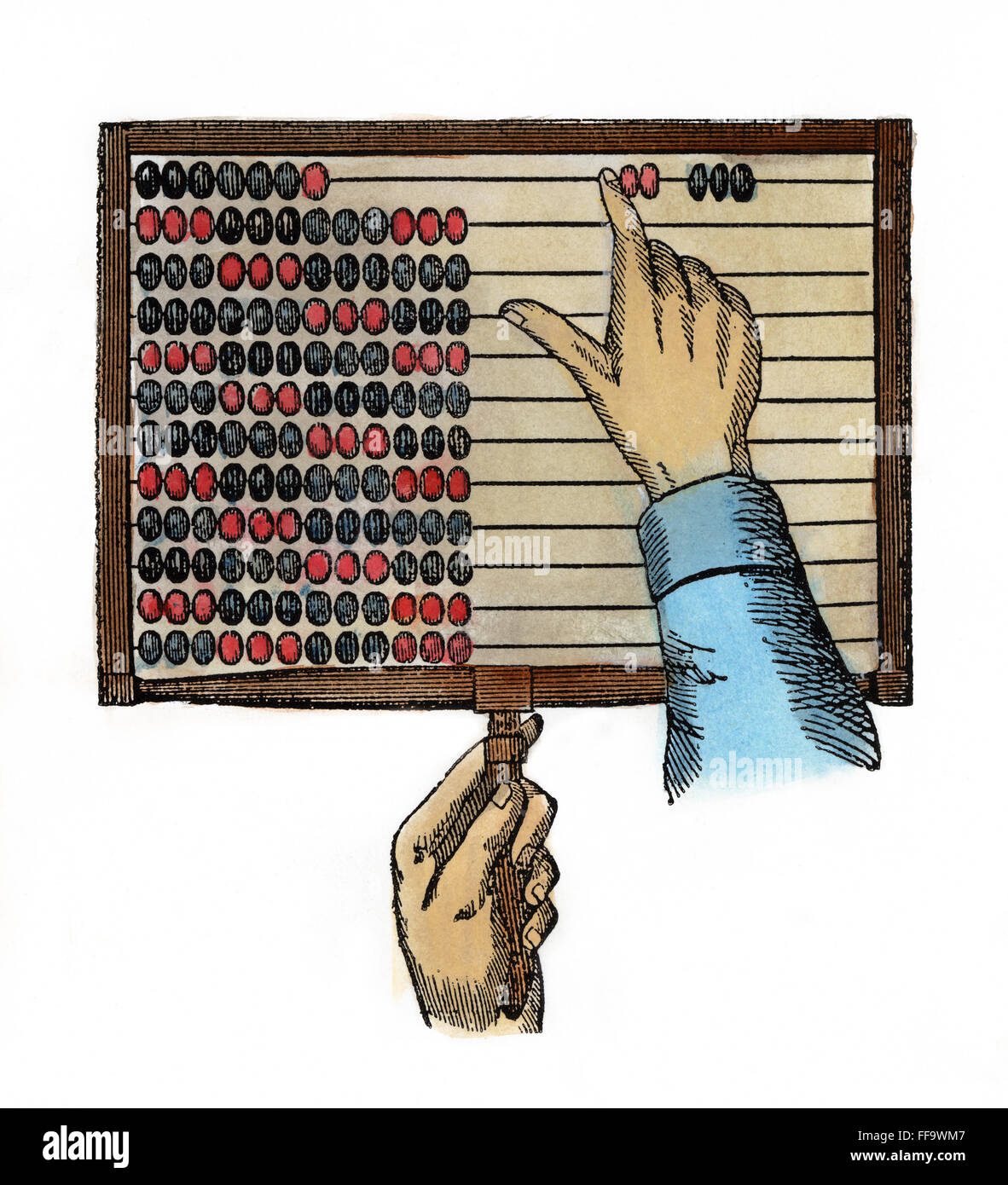 ABACUS, 19th CENTURY. /nLine engraving. Stock Photo