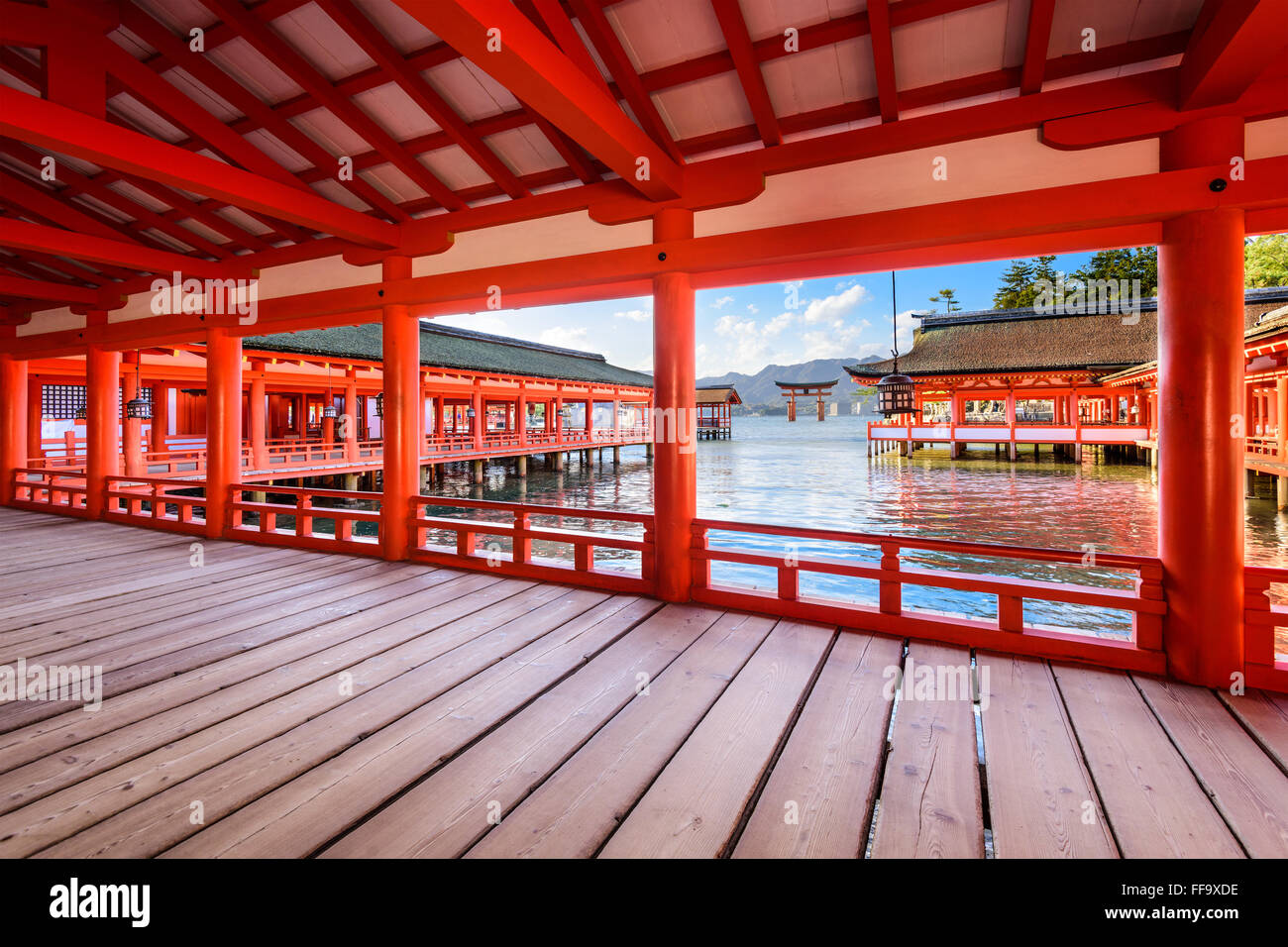 Itsukushima Shrine, Hiroshima, Japan. Stock Photo