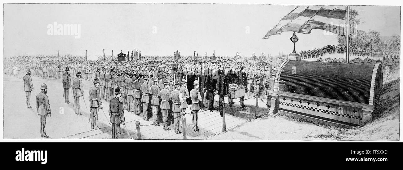 BURIAL OF ULYSSES S. GRANT. /nDepositing the coffin of Ulysses S. Grant ...