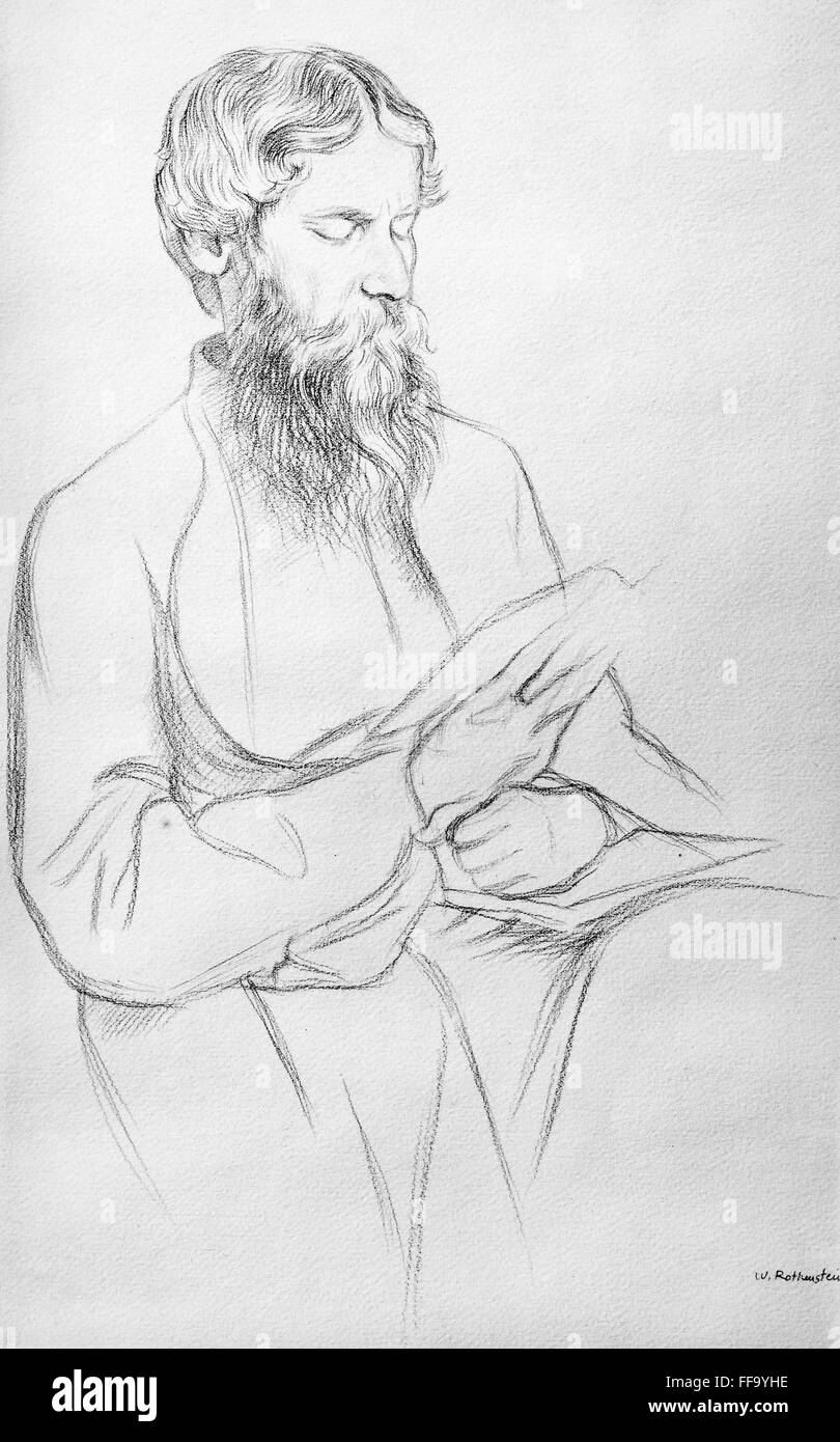 Rabindranath Tagore sketch Painting by Kartick Dutta - Pixels-saigonsouth.com.vn
