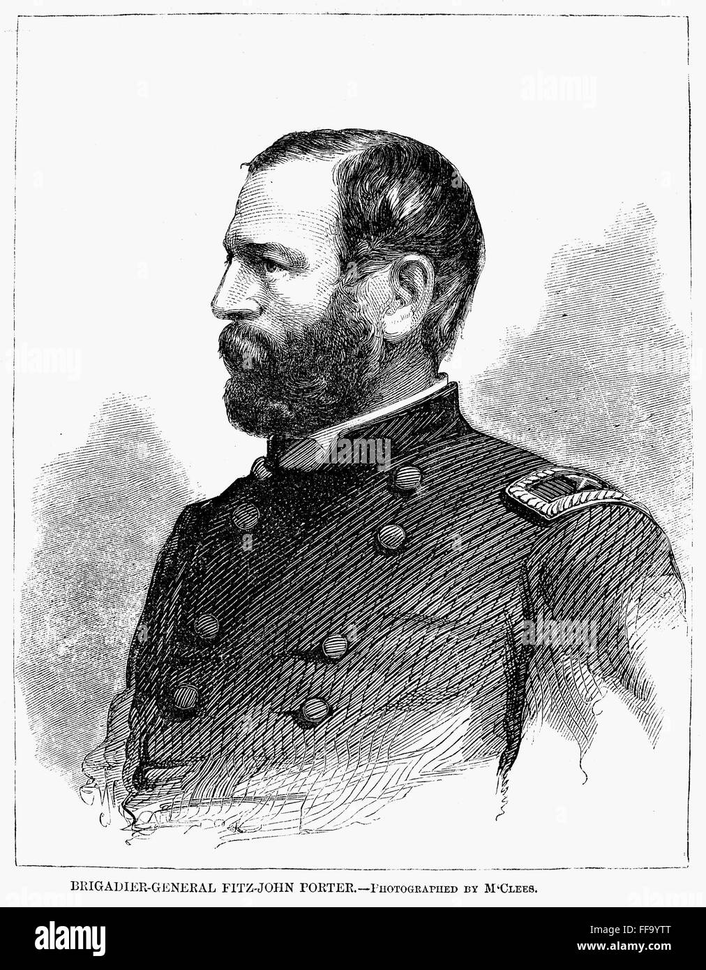 FITZJOHN PORTER /n(18221901). American army officer. Wood engraving