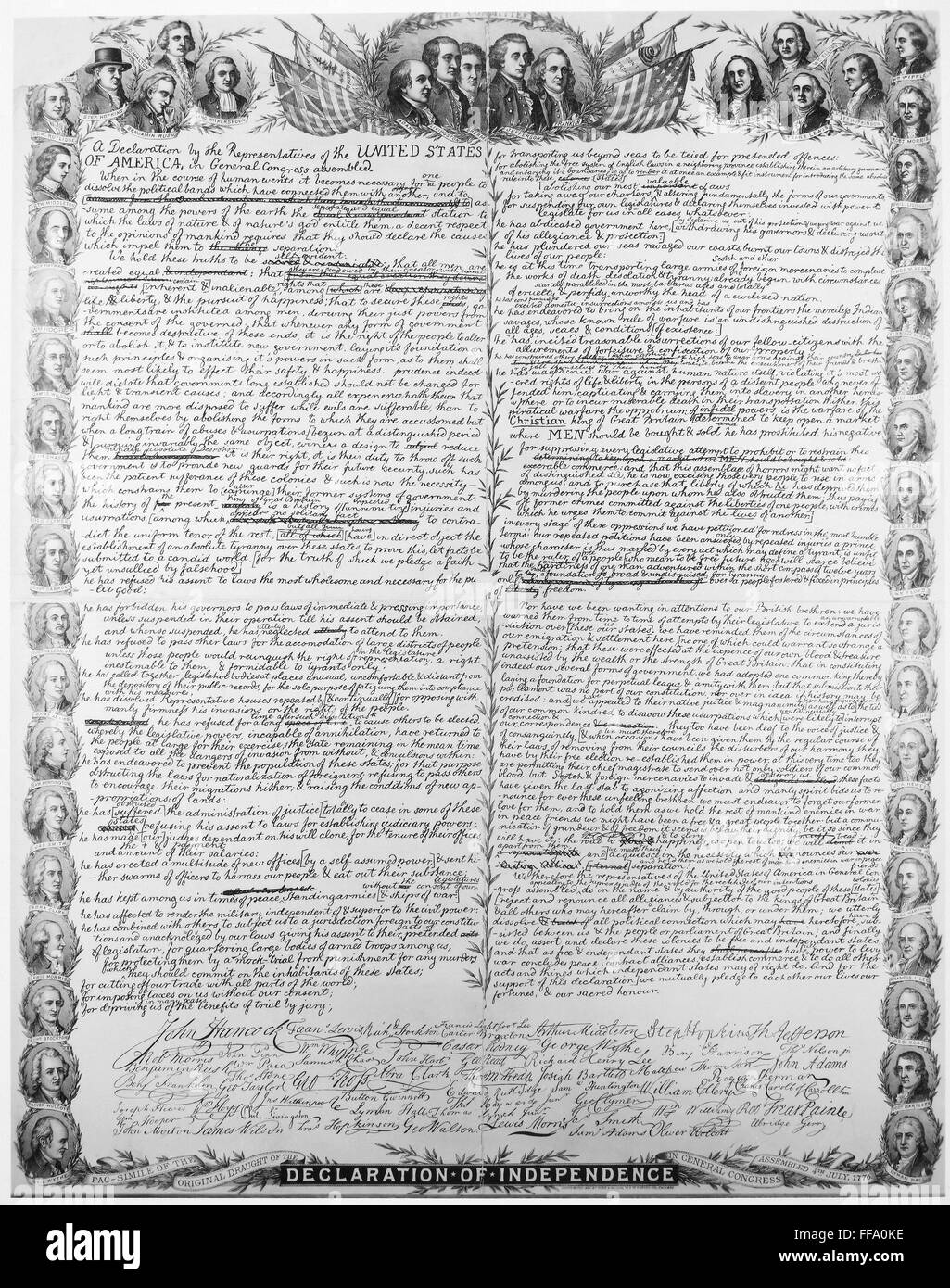 litho signing of the declaration of independence
